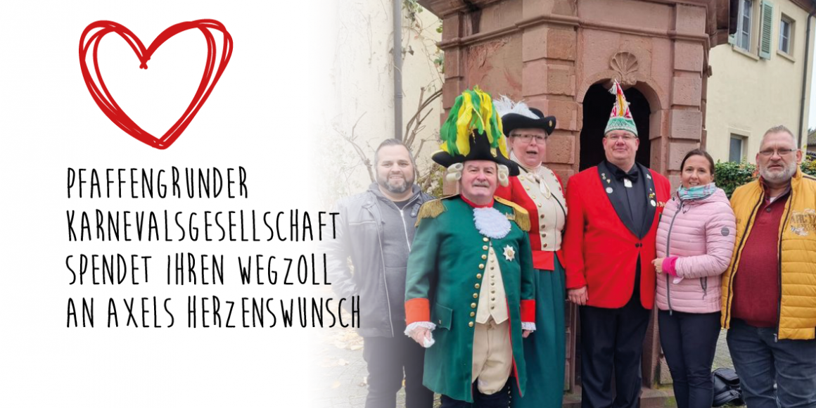 PKG spendet Wegzoll an Axels Herzenswunsch e.V.